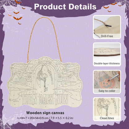 Paint by Numbers - Wooden Door Hanger | Turn Back Now