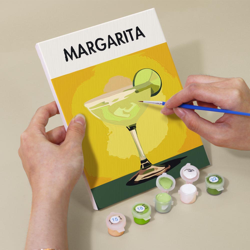 Paint by Numbers – 6 Mini Paintings | Modern Cocktails Set