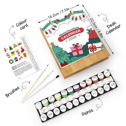 Paint by Numbers - 2026 Desk Calendar - Christmas Cheer