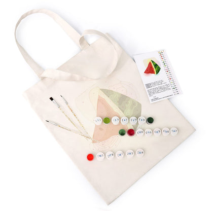 Paint by Numbers - DIY Totebag | Watermelon Slice
