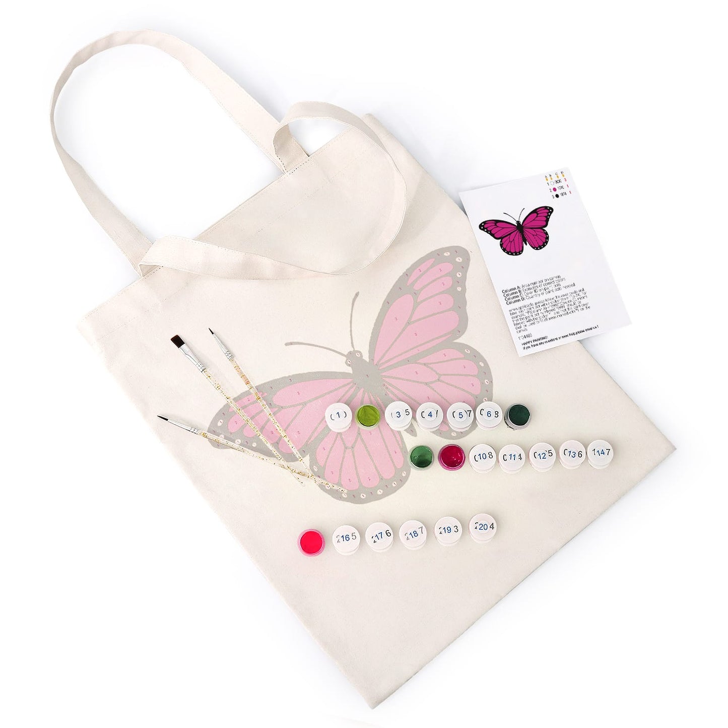 Paint by Numbers – DIY Totebag | Butterfly Charm