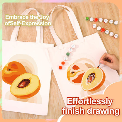 Paint by Numbers - DIY Totebag | Peach Delight