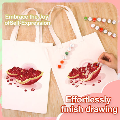 Paint by Numbers - DIY Totebag | Pomegranate Splash