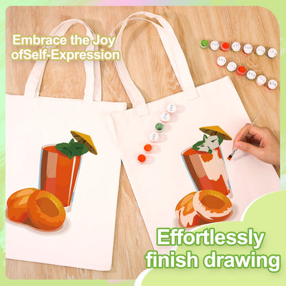Paint by Numbers – DIY Totebag | Apricot Juice