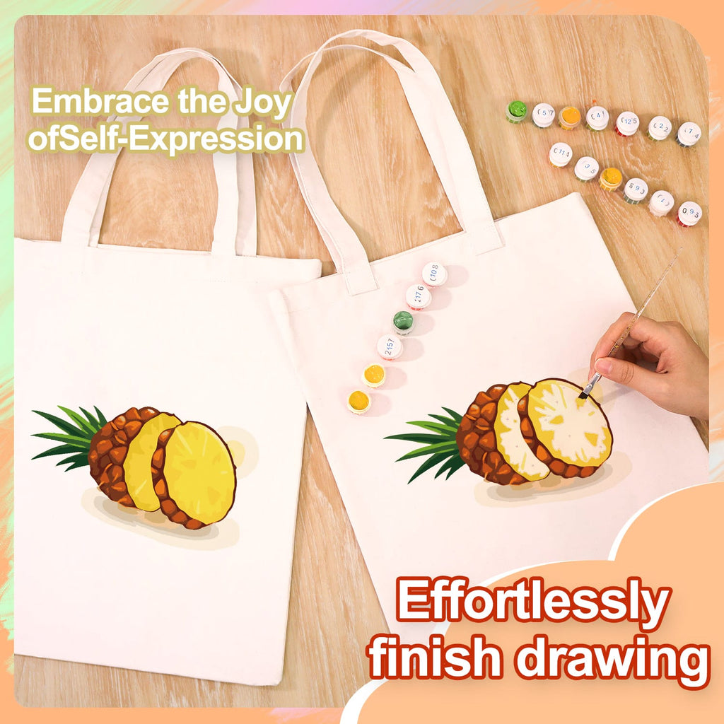 Paint by Numbers - DIY Totebag | Pineapple Twist
