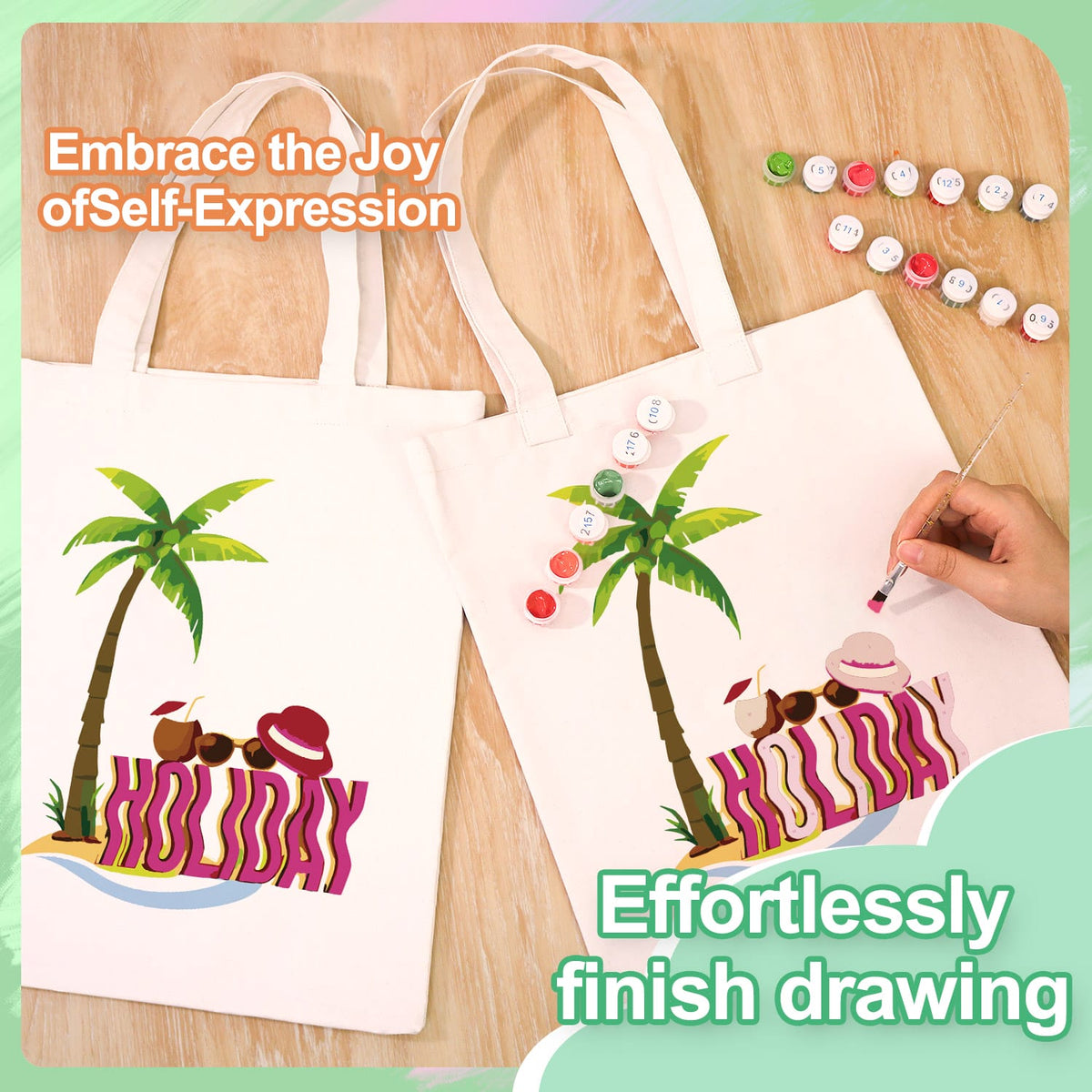 
Paint by Numbers – DIY Totebag | Holiday Vibes