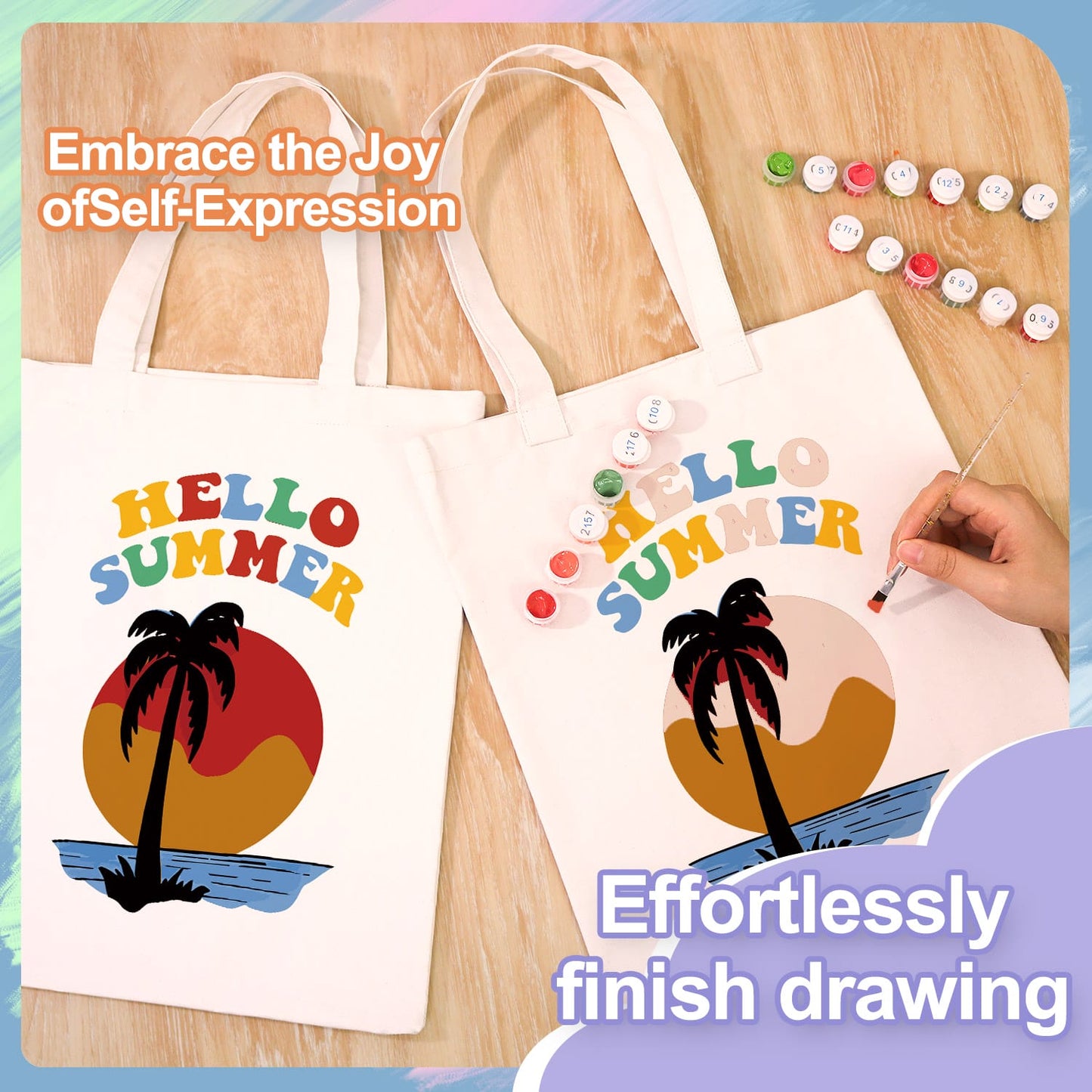 Paint by Numbers – DIY Totebag | Hello Summer