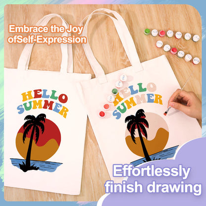 Paint by Numbers – DIY Totebag | Hello Summer