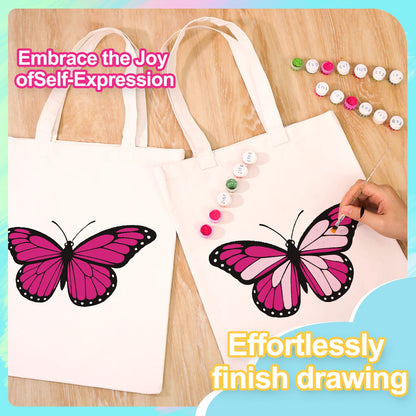 Paint by Numbers – DIY Totebag | Butterfly Charm