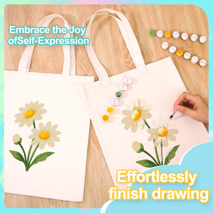 Paint by Numbers – DIY Totebag | Daisy Delight