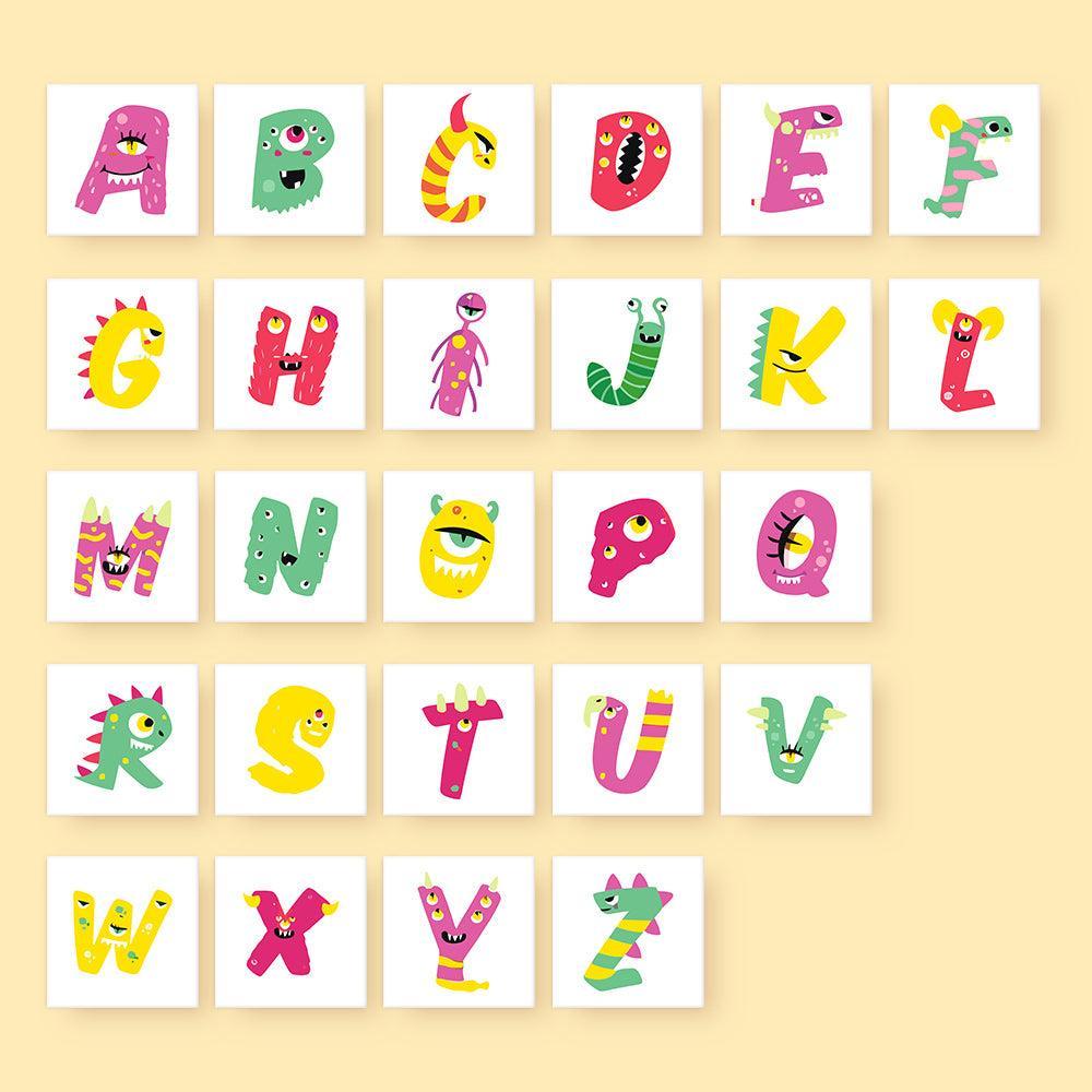 Paint by Numbers – Alphabet Painting Kit | A to Z Funky Monsters