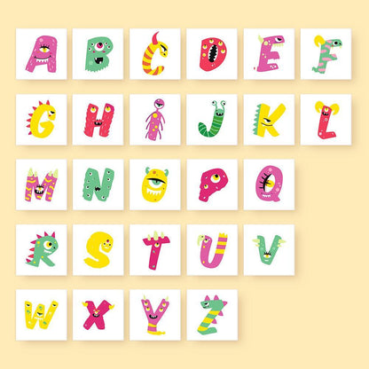 Paint by Numbers – Alphabet Painting Kit | A to Z Funky Monsters