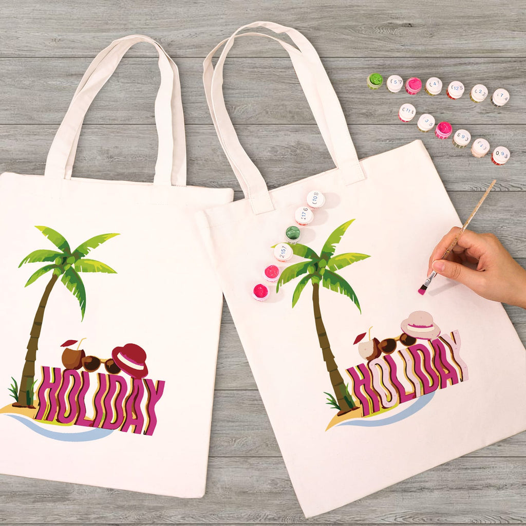 Paint by Numbers – DIY Totebag | Holiday Vibes