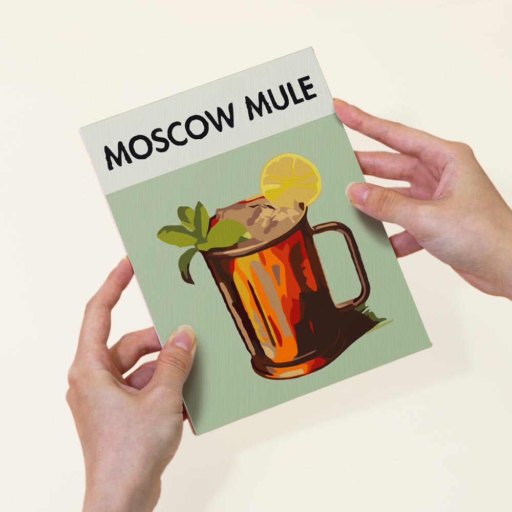 Paint by Numbers – 6 Mini Paintings | Modern Cocktails Set