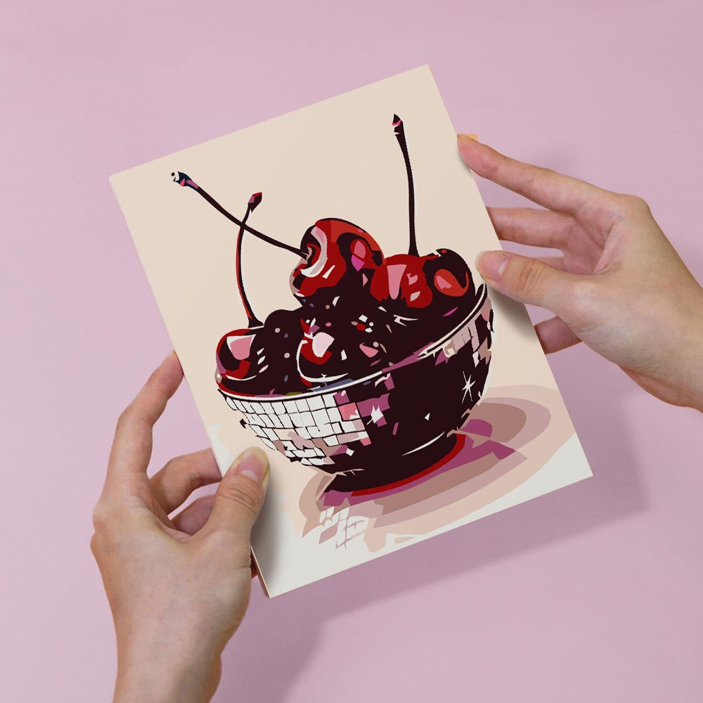 
Paint by Numbers – 6 Mini Paintings | Disco Fruit Pop Art Set