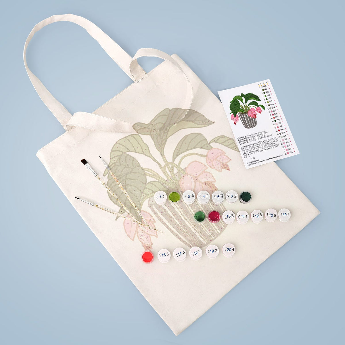 
Paint by Numbers – DIY Totebag | Pink Bellflower