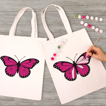 Paint by Numbers – DIY Totebag | Butterfly Charm