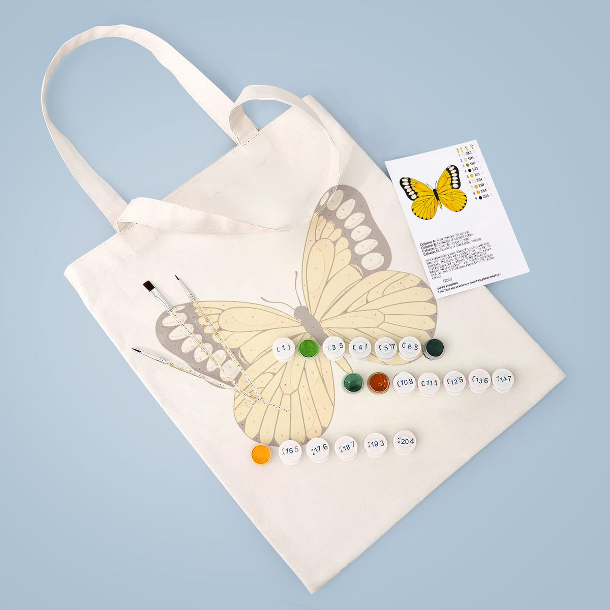 
Paint by Numbers – DIY Totebag | Golden Butterfly