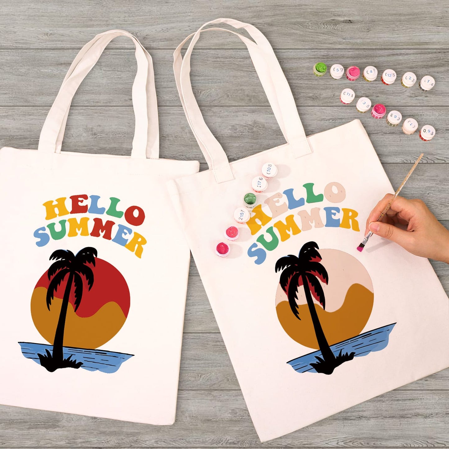 Paint by Numbers – DIY Totebag | Hello Summer