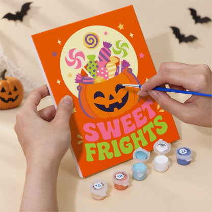 Paint by Numbers – 6 Mini Paintings | Boo and Sweet Frights Lettering Set