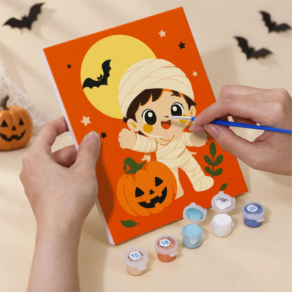 Paint by Numbers – 6 Mini Paintings | Chibi Halloween Costumes Set