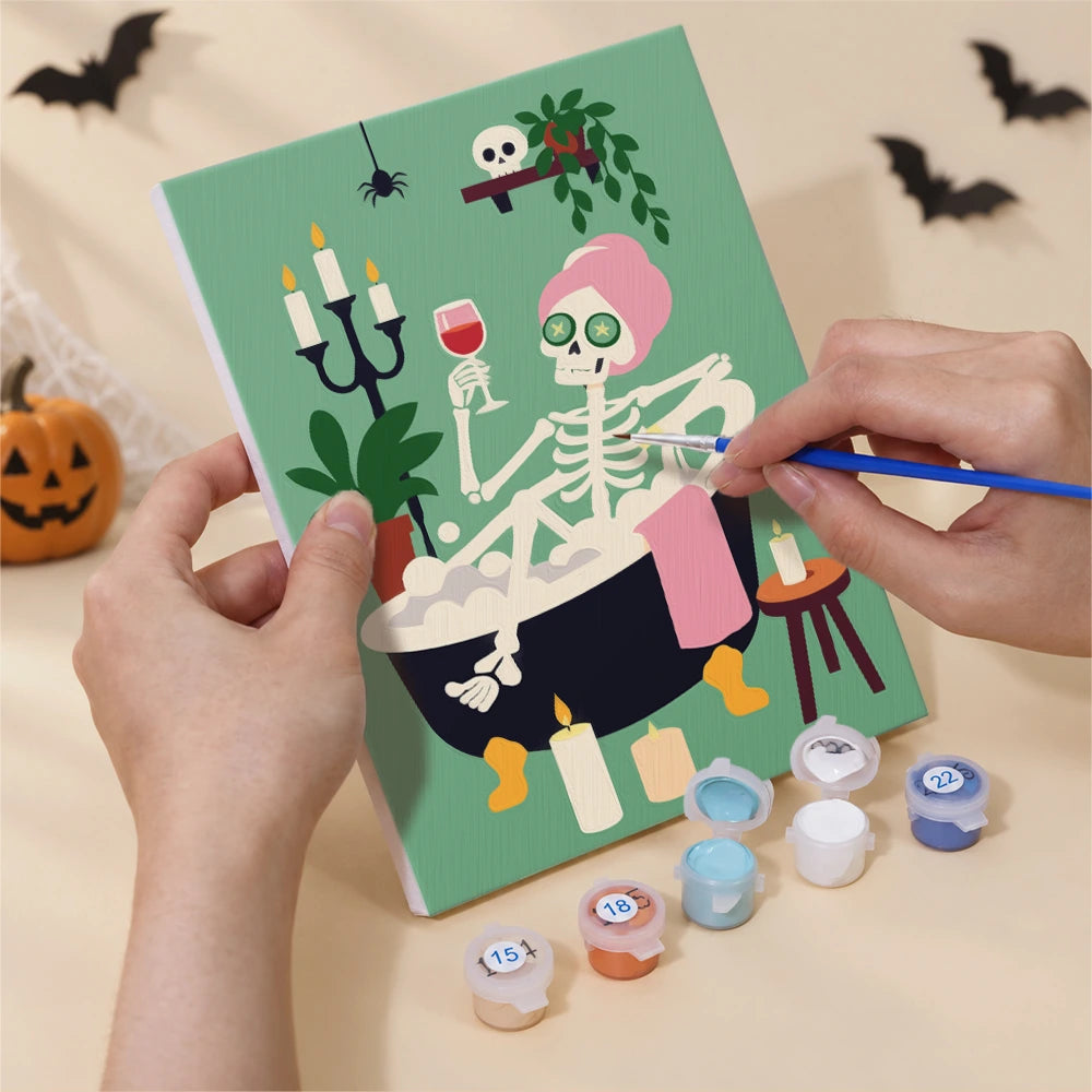Paint by Numbers – 6 Mini Paintings | Cozy Autumn Night Tales Set