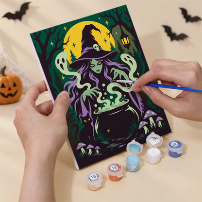 Paint by Numbers – 6 Mini Paintings | Dark Gothic Horror Set