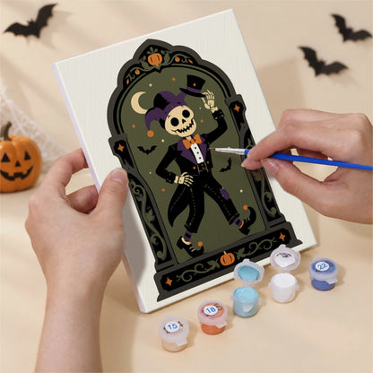 Paint by Numbers – 6 Mini Paintings | Gothic Arch Halloween Portraits Set