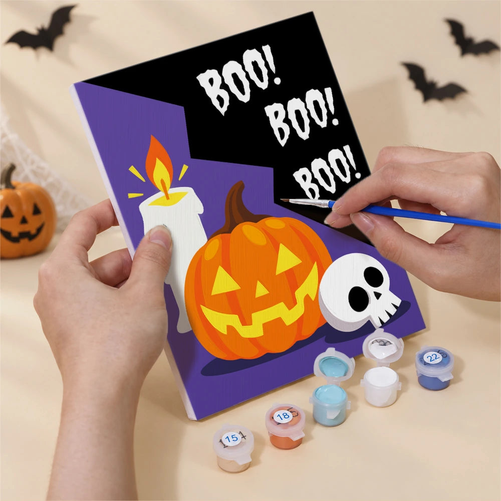 Paint by Numbers – 6 Mini Paintings | Magic Night Halloween Party Set