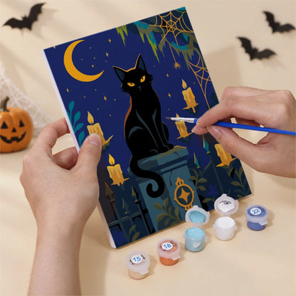 Paint by Numbers – 6 Mini Paintings | Monster Mansion Night Set