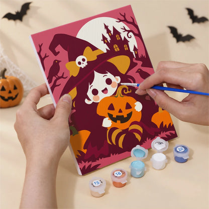 Paint by Numbers – 6 Mini Paintings | Neon Graveyard Characters Set