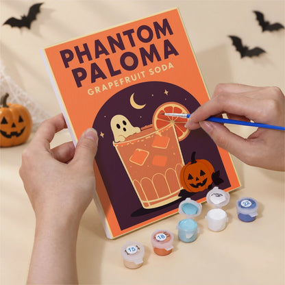 Paint by Numbers – 6 Mini Paintings | Spooky Cocktail Posters Set