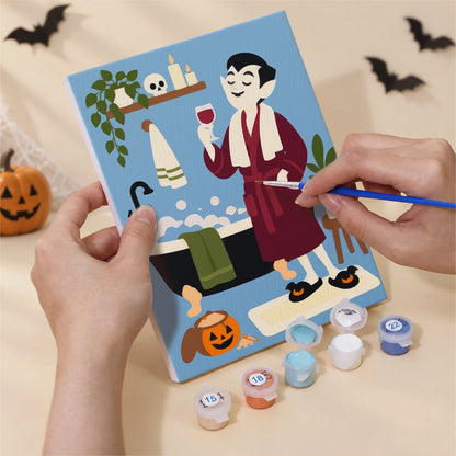 Paint by Numbers – 6 Mini Paintings | Spooky Spa Day Set