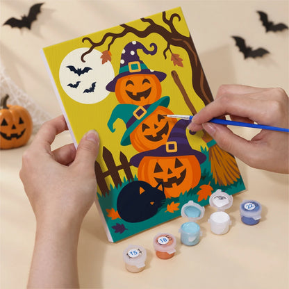 Paint by Numbers – 6 Mini Paintings | Witch Hats and Mischief Set