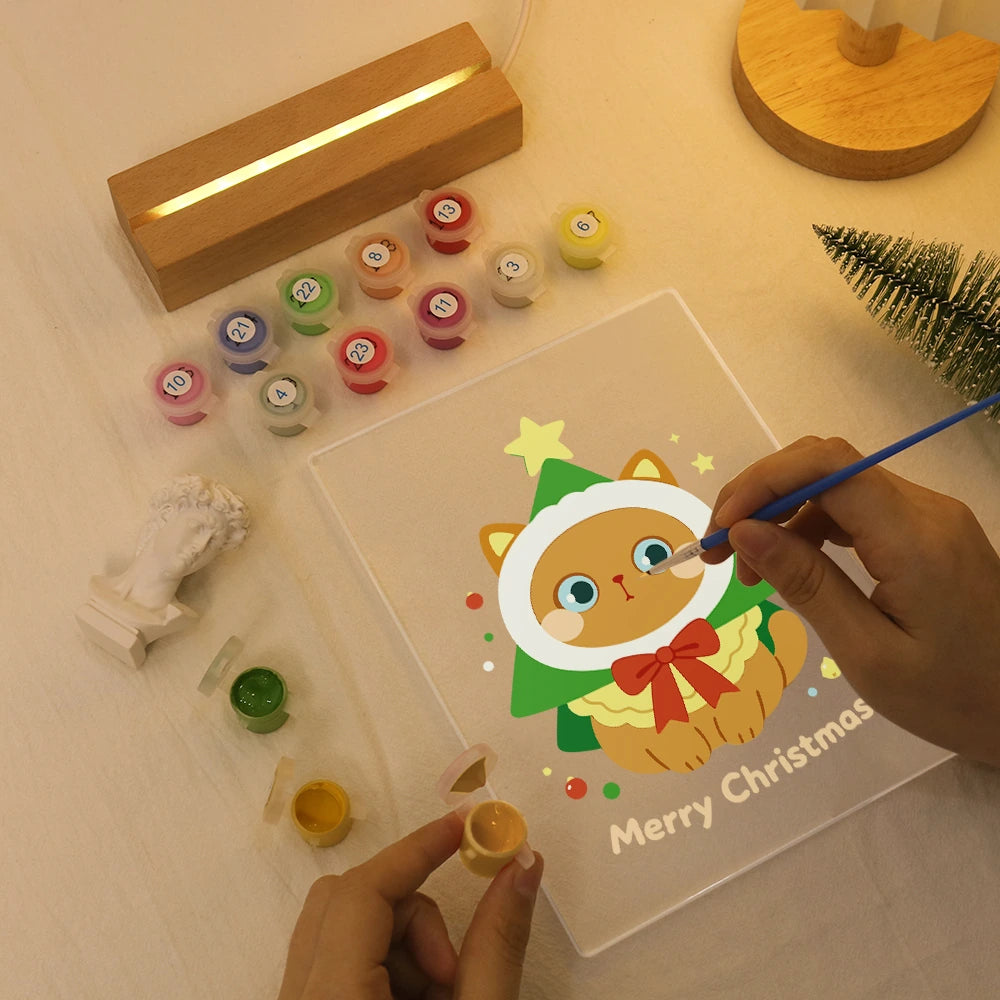Paint by Numbers - Christmas Light | Cat in a Tree Costume