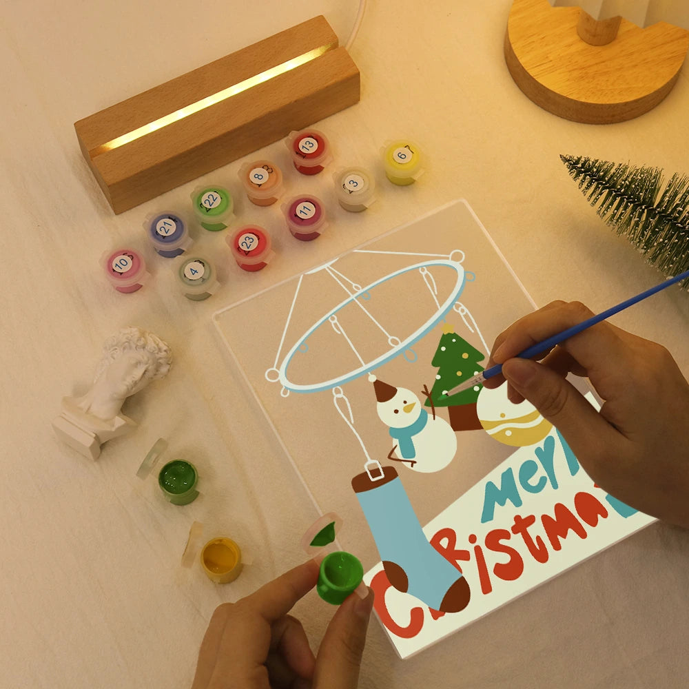 Paint by Numbers - Christmas Light | Christmas Mobile with Stocking