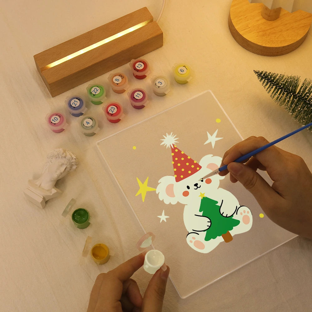 Paint by Numbers - Christmas Light | Koala Hugging a Little Tree