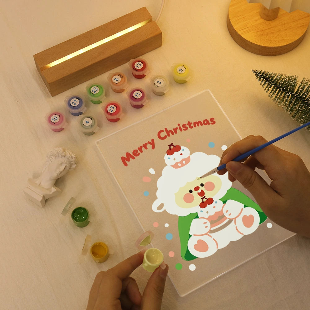 Paint by Numbers - Christmas Light | Little Sheep with Cupcake