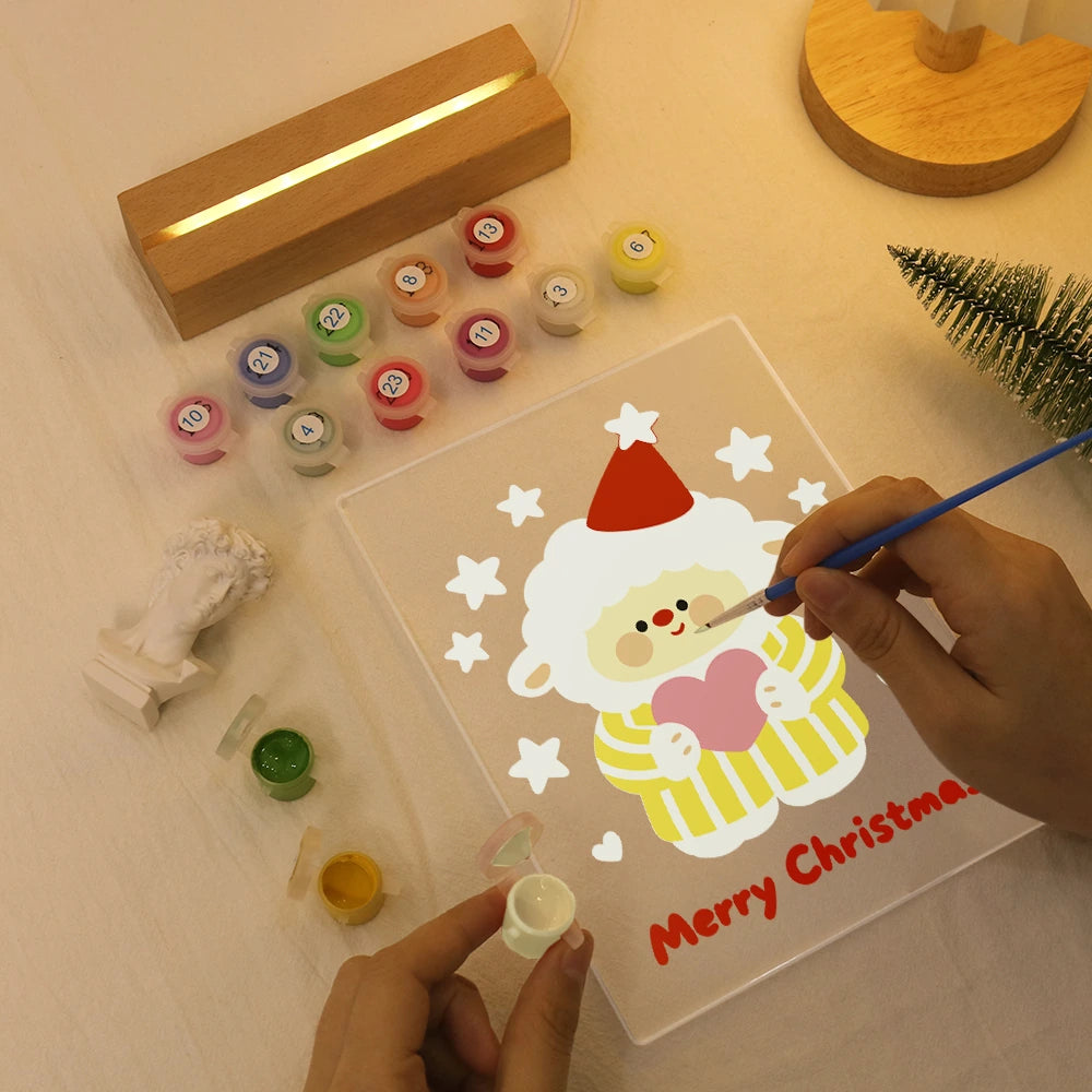 Paint by Numbers - Christmas Light | Sheep with a Big Heart