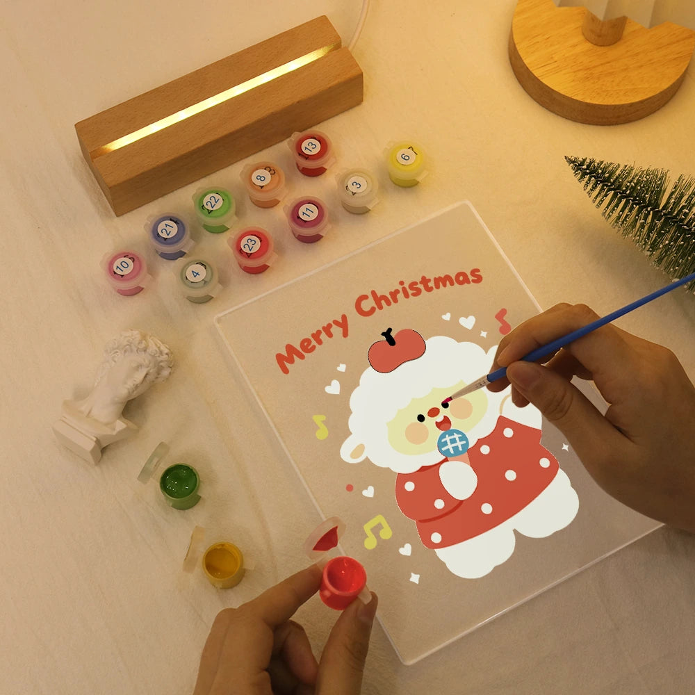 Paint by Numbers - Christmas Light | Singing Sheep with an Apple