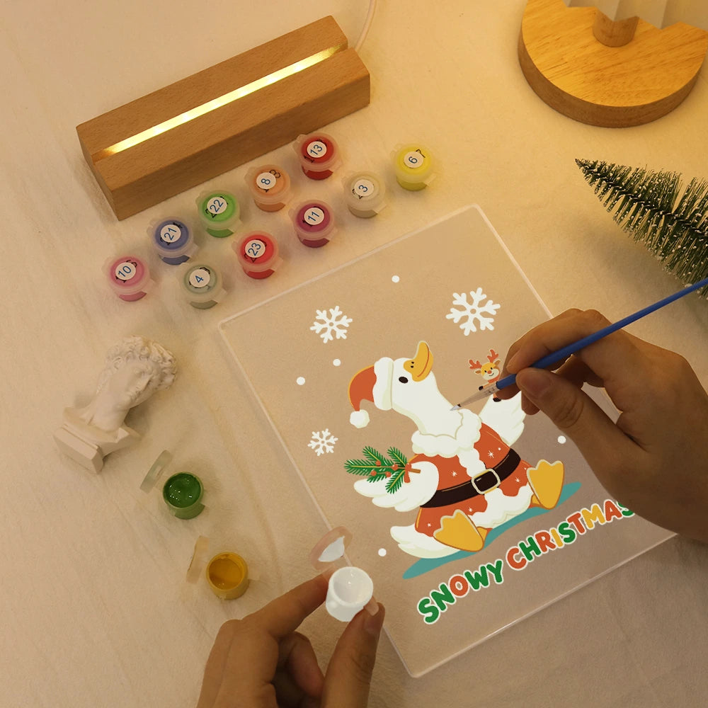 
Paint by Numbers - Christmas Light | Snowy Christmas Duck