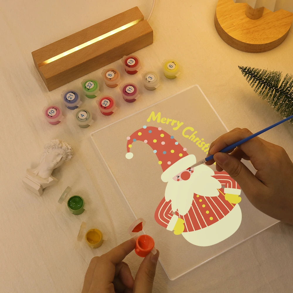 Paint by Numbers - Christmas Light | Standing Christmas Gnome
