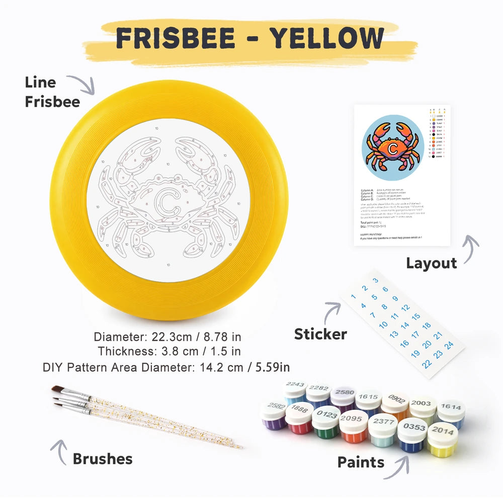 
Paint by Numbers - Frisbee | Cancer Crab Sign