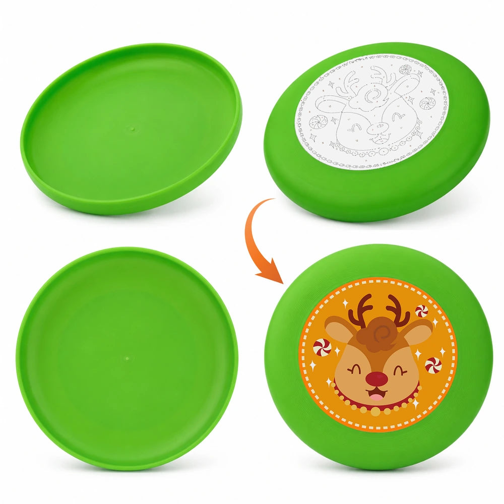 Paint by Numbers - Frisbee | Candy Cane Reindeer
