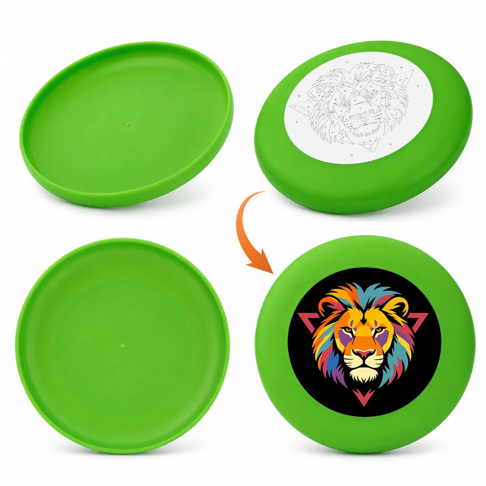 
Paint by Numbers - Frisbee | Colorful Lion Emblem