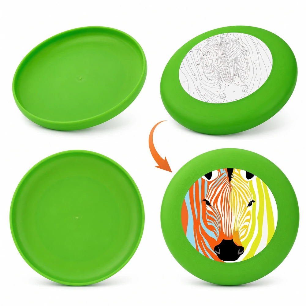 
Paint by Numbers - Frisbee | Colorful Zebra Face