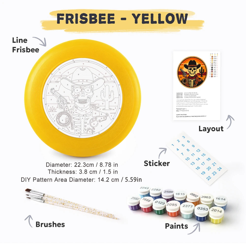 Paint by Numbers - Frisbee | Cowboy Skeleton