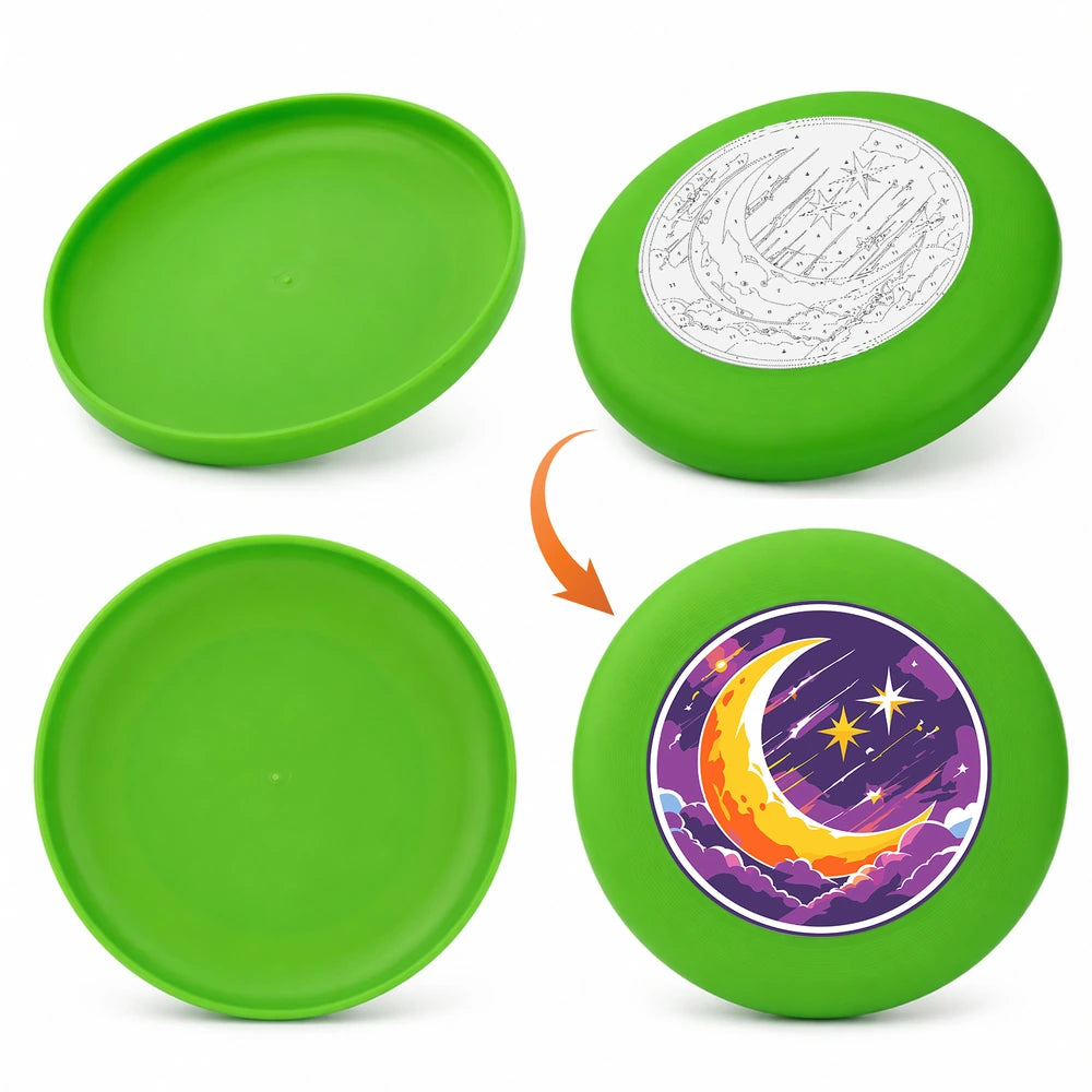 Paint by Numbers - Frisbee | Crescent Moon and Stars