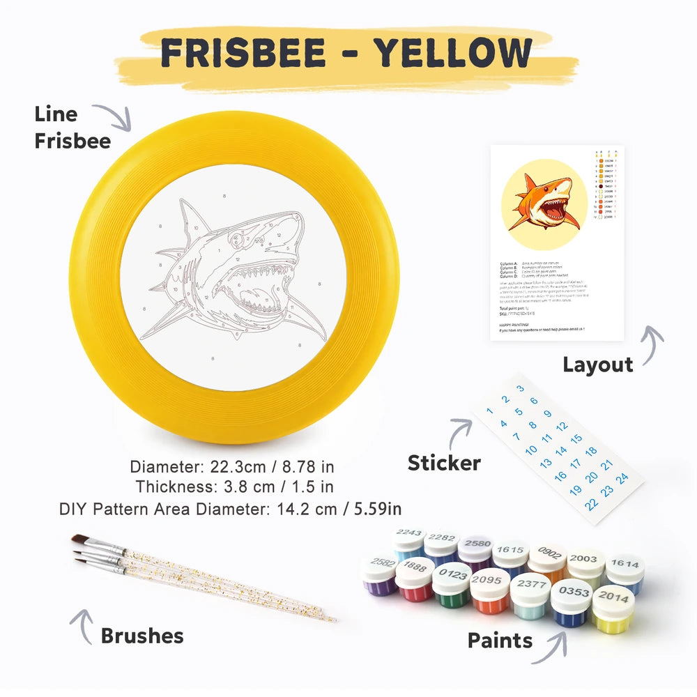 
Paint by Numbers - Frisbee | Orange Shark