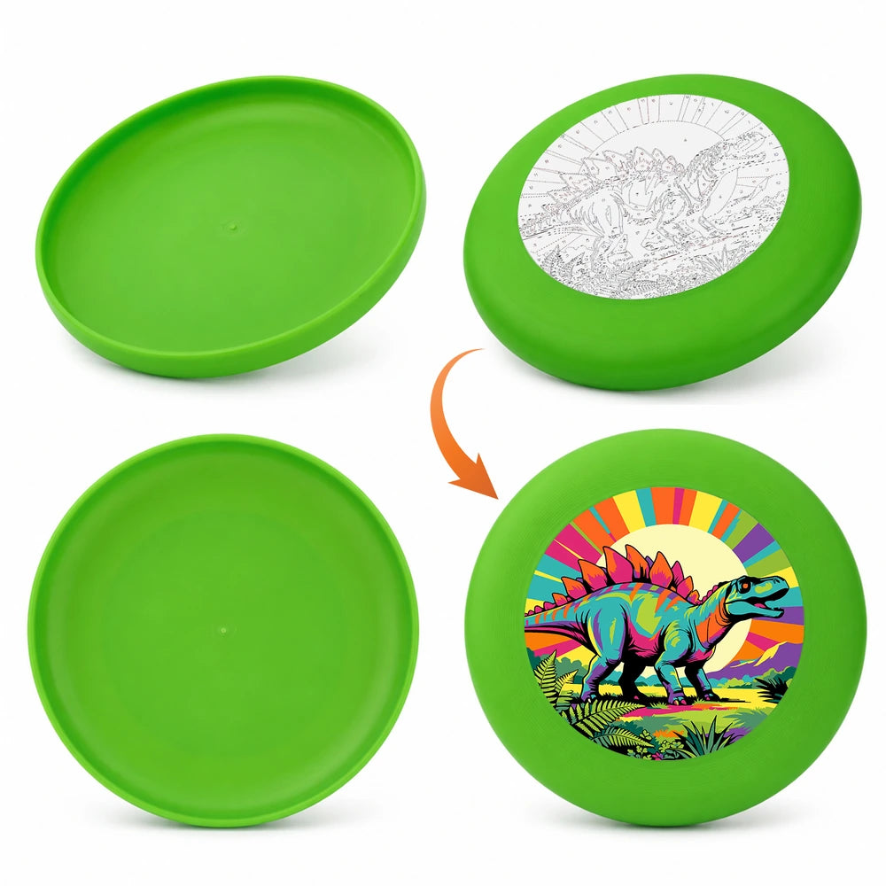 Paint by Numbers - Frisbee | Rainbow Stegosaurus